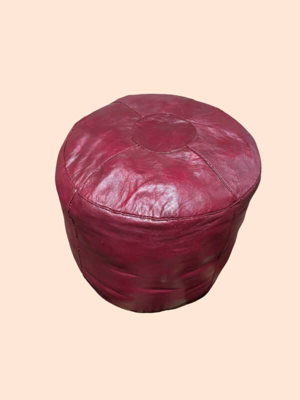 Leather pouf