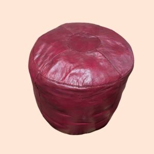 Leather pouf