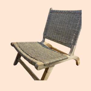 Low wooden chair