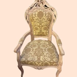 Ceremony chair with wood and textile