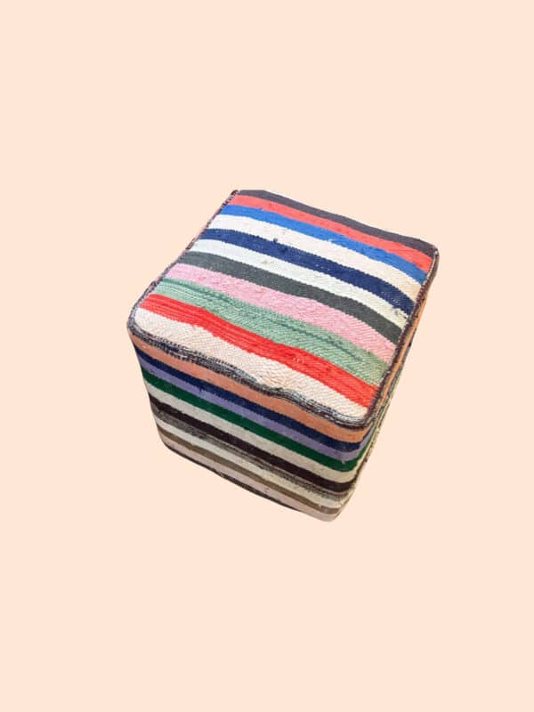 Square tiny pouf in color