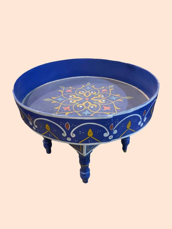 Low blue moroccan table