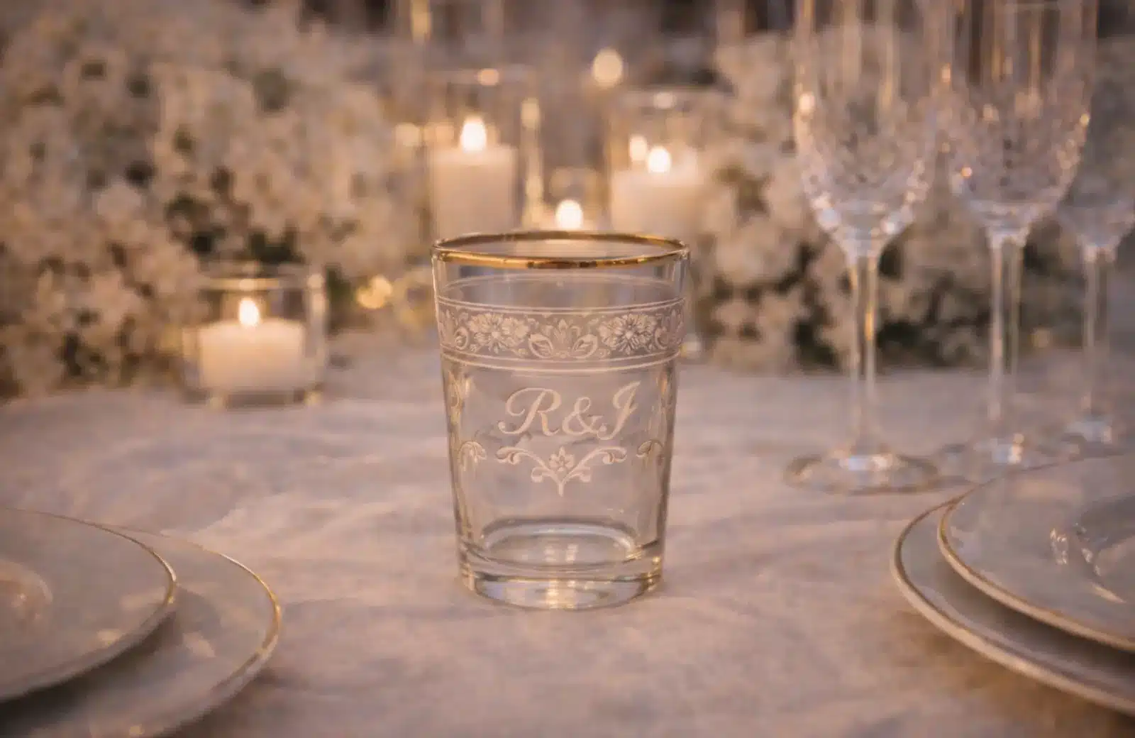 Engraved Tea Glass